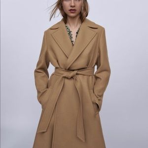 (Sold) Zara Coat wool blend medium